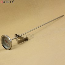 온도측정 온도측정기 적외선온도계 온습도계 인스턴트 읽기 정확한 스테인레스 스틸 요리 식품 고기 프로브 온도 온도계 온도계 호환, 없음