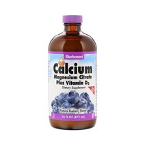 블루보넷 액상형 칼슘 마그네슘 비타민 D3 블루베리맛 472ml, 16ml, 1개