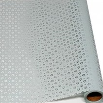 [귀염포장] 꽃무늬 뿅뿅 펀칭롤 - 연회색(50cmx10yds) 고퀄리티 포장지 꽃다발 선물 포장 공예 플라워 원데이클래스(5롤이상 주문시 배송가능)
