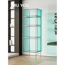 북유럽풍 아크릴 책장 사각 책꽂이 매거진 진열대 랙, 스모크 그레이