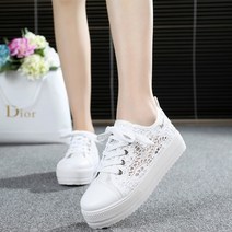 DC-3935 꽃패턴매쉬 여성 키높이 운동화