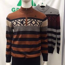 동아수성점 4층 그린조이 부드러운 촉감과 배색이 멋스러운 남성 반 집업 니트 티셔츠 GF21SL11M