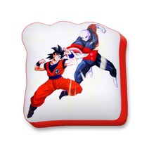 드래곤볼 슈퍼 쿠션 중형 1매 모음 캐릭터 모찌 원단 쿠션 베개 어린이 사무용 선물, 2. 손오공vs지렌 중형 1P