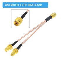 SMA-듀얼 SMA Y 유형 분배기 결합기 3G 4G 안테나 연장 코드 RF 동축 피그테일 케이블 모뎀 라우터 15CM, 07 SMA M to 2xRPSMA F
