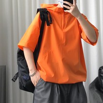 바람막이티셔츠 반팔 후드 남자애슬레저룩 조깅복 남성 트레이닝복 4색