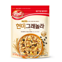 [조은마켓] 포스트 현미 그래놀라310g 구운 통귀리와 국내산 서리태로 더욱 고소하고 맛있는 식사대용 후레이크, 310g, 6개