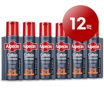 Alpecin 알페신 독일 직배송 남성용 두피 모발 영양 관리 헤어 스트롱 그로우쓰 트리트먼트 샴푸 250ml 6팩 6팩, 12팩