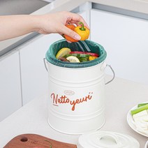 넉넉한 용량! 우수한 밀폐력 음식물 쓰레기통 3L (2type), 블랙
