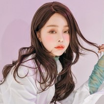여성 통가발 긴앞머리 허쉬컷 긴머리 여자가발, M, 뉴내츄럴브라운