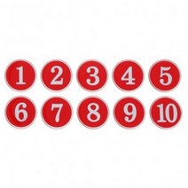 아트사인 에폭시 번호판 (빨강) 1150 표지판 숫자판 원형 숫자, 31~40
