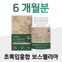 인도산 초록입 보스웰리아 초록 홍합 하루 2알 우슬 버드나무 껍질 치커리 홈쇼핑 영양제 프리미엄 성분 가격 효능 비교 부모님 엄마 아빠 어르신 선생님 등산 조깅 트래킹, 6개월분, 1000mg x 60정 (하루두알)