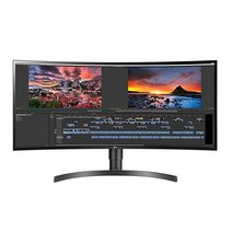 LG 울트라 와이드 34 인치 21:9 커브 모니터 블랙 WQHD 3440 x 1440 IPS 디스플레이 USB C 타입 3면 무테 디자인 높이 각도 조절 가능 (34WN80C-B, Power Delivery 60W