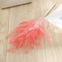 조화 웨딩 꽃 실내 꽃 꽃장식 꽃다발 인공 꽃 빙 잔디 안개가 자욱한 소나무 패브릭 시뮬레이션 꽃 사진 소품 웨딩 파티 홈 테이블 장식 액세서리, 딥 핑크
