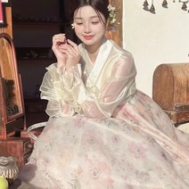 새로운 한국 스타일 한복 드레스 가족 여성 연예인 사진 코트 드레스 데일리 퍼포먼스 의류 사전 판매 15