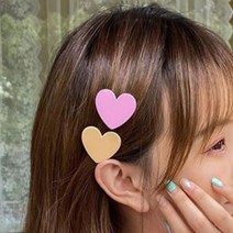 PKFARM 사랑스러운 악세사리 하트 머리핀 미니 집게핀 2P 세트