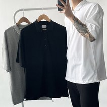 남자 여자 머슬핏 어깨넓어보이는 반팔 헬창옷 시티보이룩 럭비티 피켓티 스트링 흰색 카라티