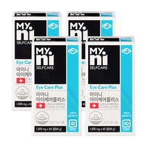 일동제약 마이니 아이 케어 플러스 EYE Care Plus 스위스산 비타민A 루테인 빌베리 마리골드 추출분말 함유 식약처인증 건강기능식품, 4개, 아이케어 60정