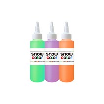 스노우물감 140ml 3색세트 스노우키즈 유아 아기 촉감놀이 핑거페인팅 페인팅 블랙라이트, 스노우140B