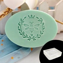 꿀벌 패턴 천연 수제 수지 비누 스탬프 DIY 핸들 공예 만들기 도구 투명 스타일 인감, 09 Stamp No Handle