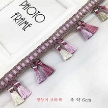 ZZJJC 커팅 제로 미니 커튼 장식 쇼트 태슬 커튼 헤드 사이드 슬링 볼 샌딩 예·부자재 액세서리, 쌍둥이 보라색, 1미터 (몇 미터로 몇 장 찍어야 돼요)