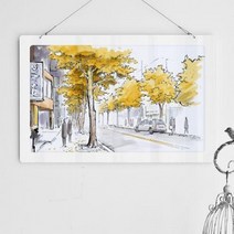 아트박스/꾸밈 nt680-행잉액자_걷고싶은서울거리(사각가로대형), 타입3.신사동