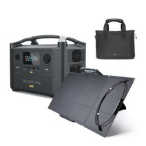 에코플로우 리버 프로 + 확장배터리 세트 캠핑용 파워뱅크 (720Wh 1800W 220V), 리버 프로 + 태양광패널 1개
