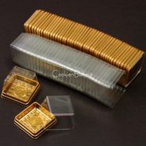 중앙패키지 양갱 화과자케이스-100개(50x50x45)금색, 1개