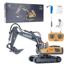 RC카 rc excavator rc카 굴삭기 포크레인 트럭 자동차 어린이 장난감 rc트럭 알씨카 리모컨 트레일러 무선조종자동차 rc포크레인 붕붕카 rc굴삭기 원격 전기 1/20, 03 RC Excavator