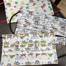 개별포장 대형 소형 성인 캐릭터 짱구 시리즈 50매 그림 디자인 무늬 산리오 덴탈마스크, 6.혼합 50매 B