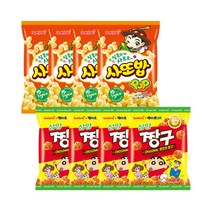 삼양 사또밥 4봉+짱구 4봉 기획 /띠부씰포함