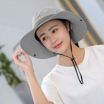 (4시 당일출고) 엘마운틴 메시 여성 등산모자 자외선차단 여자 트래킹 벙거지 모자, 그레이