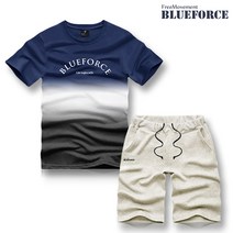 블루포스 남여공용 테런 반팔티 트레이닝 세트 남자 운동복 츄리닝 그라데이션 티셔츠 추리닝 홈웨어 짐웨어 트레이닝복 헬스복