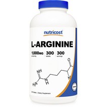 뉴트리코스트 L-아르기닌 1000mg 타블렛, 300개입, 1개