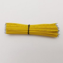 100 개/ 24AWG 주석 도금 와이어 PCB 솔더 케이블 더블 헤드 도체 Breadboard 점퍼 DIY 전자 라인 Arduino 들어, [06] Yellow, [05] 20cm