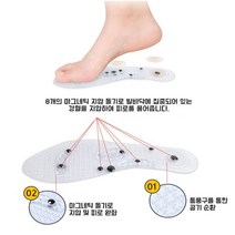183 군대깔창 아치 평발 족적근막교정 실리콘 행군 전투화 군화 부주상골 깔창 기능성 운동화, 03 마그네틱지압-투명