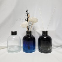 블룸 디퓨저용기 3color 200ml / 모던한 쉬크 심플한 디자인 유리병 디퓨저용기/방산시장 /디퓨저용기 유리화병 카페인테리어소품 디퓨져재료, 블랙