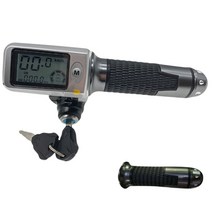 전기 자전거 스로틀 36V/48V/60V 속도계/주행 거리계가있는 가속기 잠금, A, 한개옵션1