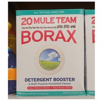 20 Mule Team Borax Detergent Booster 20 뮬팀 보락스 세탁 세제 & 멀티 클리너 65oz(1.84kg) 1팩, 1개