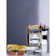 도시락포장기계 배달음식 식품 국물용기 업소용 배달, 수동 밀봉 기계 170x120mm 직사각형