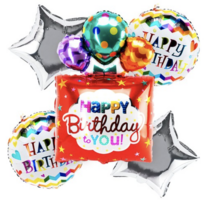 파티팡 원팩 생일은박풍선 풍선선물 레드 부케 5p 세트, 혼합색상, 2세트