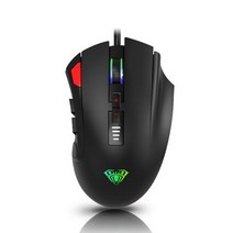 QSENN AULA H512 RGB 사이드 버튼 커스텀 게이밍 마우스