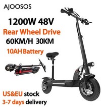 접이식 렌탈 휠 48V 26AH 접이식 전기 스쿠터 좌석 100KM 장거리 호버 보드 60 KM/H 킥 통근, 03 30km-10ah 48v