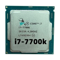 컴퓨터 cpu 중고 코어 i7-7700K 쿼드 CPU 4.2GHz 8 스레드 LG 호환A 1151 91W 14nm i7 7700K 프로세서 I7 7700k, 한개옵션0