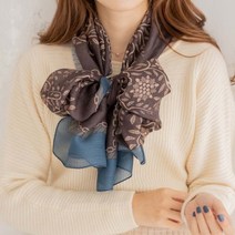 달미샵 모던화훼도 롱 울 실크 스카프
