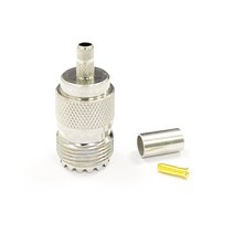 필요한 UHF 암 잭 RF 동축 컨버터 커넥터 크림프 RG58 RG142 RG400 LMR195 케이블 스트레이트 니켈 도금 1 개