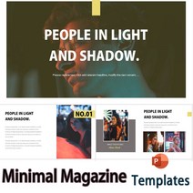 플랫 간단한 잡지 스타일 아트 미니멀리즘 최소 100 슬라이드 5 테마 파워 포인트 템플릿 PPT Temaplates, 한개옵션0