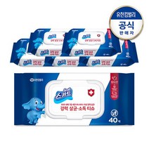 스카트 강력살균 소독티슈 40매x6팩, 없음