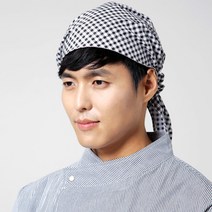 검정 체크두건