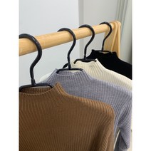 가을신상 쫀쫀 레이어드 골지 하프넥 니트 반목 폴라 티셔츠