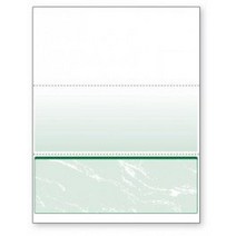 레이저 및 잉크젯 프린터용 빈 컴퓨터 검사 100장 팩 (블루 탑)160377, Green Bottom